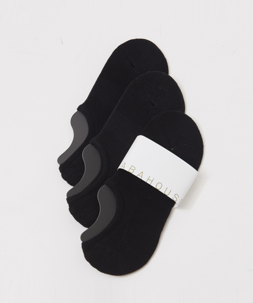 ABAHOUSE（アバハウス）の「3パック 無地 シューイン ソックス（ソックス/靴下・メンズ・アイボリー/ネイビー/チャコールグレー/ブラック・フリー）」の3枚目の写真