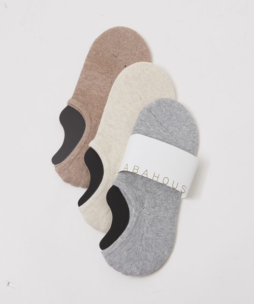 ABAHOUSE（アバハウス）の「3パック 無地 シューイン ソックス（ソックス/靴下・メンズ・アイボリー/ネイビー/チャコールグレー/ブラック・フリー）」の5枚目の写真