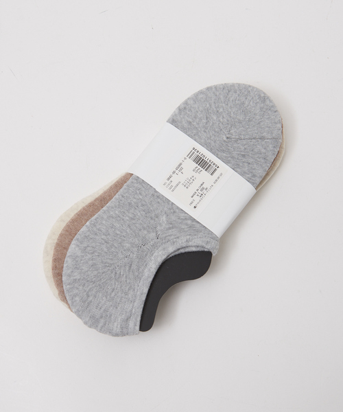 ABAHOUSE（アバハウス）の「3パック 無地 シューイン ソックス（ソックス/靴下・メンズ・アイボリー/ネイビー/チャコールグレー/ブラック・フリー）」の6枚目の写真