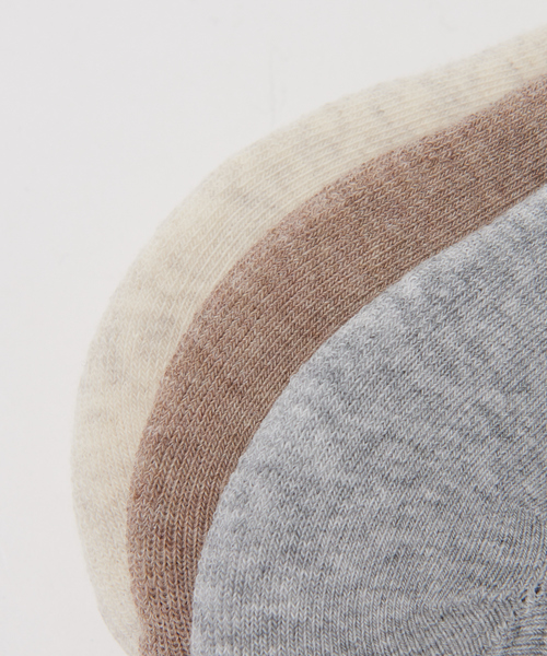 ABAHOUSE（アバハウス）の「3パック 無地 シューイン ソックス（ソックス/靴下・メンズ・アイボリー/ネイビー/チャコールグレー/ブラック・フリー）」の7枚目の写真