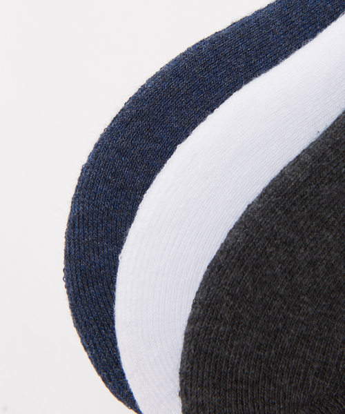 ABAHOUSE（アバハウス）の「3パック 無地 シューイン ソックス（ソックス/靴下・メンズ・アイボリー/ネイビー/チャコールグレー/ブラック・フリー）」の13枚目の写真