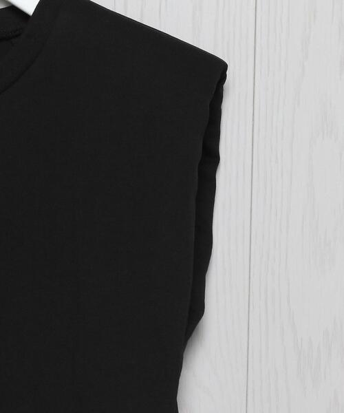 H　BEAUTY&YOUTH UNITED ARROWS（エイチビューティーアンドユースユナイテッドアローズ）の「＜H＞SHOULDER PAD COTTON NO SLEEVE TOP/カットソー（Tシャツ/カットソー・レディース・ホワイト/ブラック・FREE）」の12枚目の写真