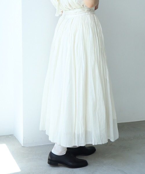 cardo fabrica（カルドファブリカ）の「._◇インドカディシャーリングラップスカート（スカート・レディース・ブラック/キナリ・FREE）」の22枚目の写真