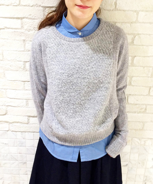 Kastane（カスタネ）の「【Kastane】ブロードラウンド前ボタンシャツ（シャツ/ブラウス・レディース・ホワイト/ブルー・FREE）」の11枚目の写真