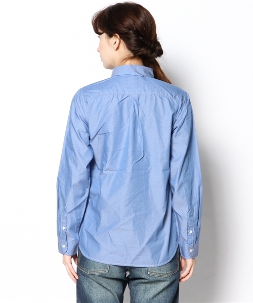 Kastane（カスタネ）の「【Kastane】ブロードラウンド前ボタンシャツ（シャツ/ブラウス・レディース・ホワイト/ブルー・FREE）」の9枚目の写真
