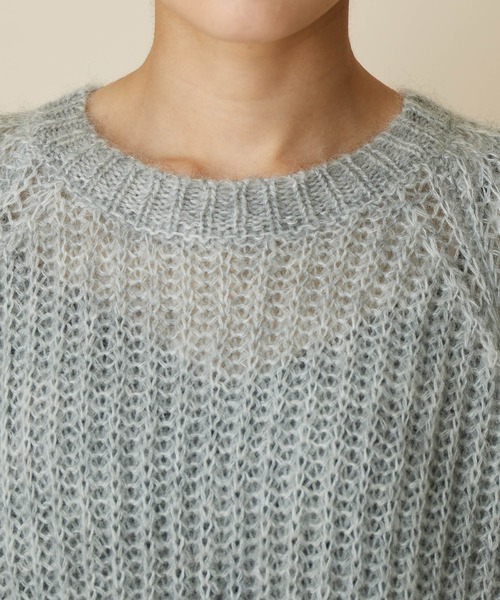 MADEMOISELLE ROPE'（マドモアゼル ロペ）の「KIDモヘアクルーネックニットプルオーバー（ニット/セーター・レディース・グレー/パープル・38）」の14枚目の写真