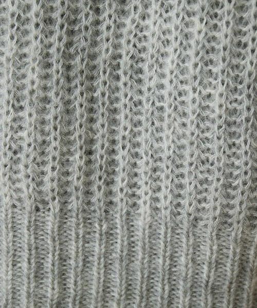 MADEMOISELLE ROPE'（マドモアゼル ロペ）の「KIDモヘアクルーネックニットプルオーバー（ニット/セーター・レディース・グレー/パープル・38）」の9枚目の写真