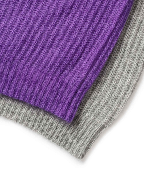 MADEMOISELLE ROPE'（マドモアゼル ロペ）の「KIDモヘアクルーネックニットプルオーバー（ニット/セーター・レディース・グレー/パープル・38）」の20枚目の写真