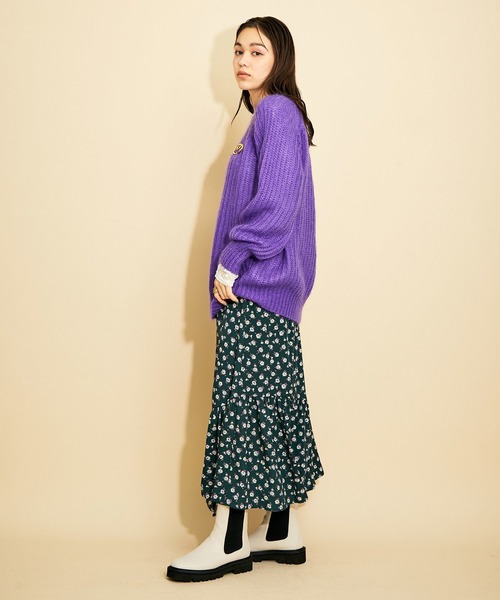 MADEMOISELLE ROPE'（マドモアゼル ロペ）の「KIDモヘアクルーネックニットプルオーバー（ニット/セーター・レディース・グレー/パープル・38）」の21枚目の写真