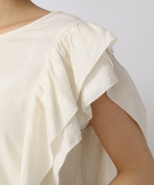 LOWRYS FARM（ローリーズファーム）の「ラッフルブラウスＦＳ　958859（シャツ/ブラウス・レディース・オフホワイト/ブラック/グリーン・FREE）」の17枚目の写真