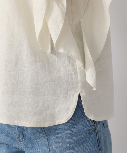 LOWRYS FARM（ローリーズファーム）の「ラッフルブラウスＦＳ　958859（シャツ/ブラウス・レディース・オフホワイト/ブラック/グリーン・FREE）」の20枚目の写真