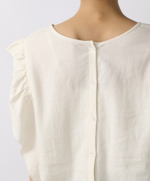 LOWRYS FARM（ローリーズファーム）の「ラッフルブラウスＦＳ　958859（シャツ/ブラウス・レディース・オフホワイト/ブラック/グリーン・FREE）」の12枚目の写真