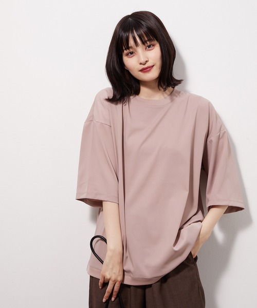 JUNRED（ジュンレッド）の「ライトスムースタッチS/Sプルオーバー（Tシャツ/カットソー・メンズ・ベージュ/ピンク/ブルー系その他4・S/M/L）」の3枚目の写真