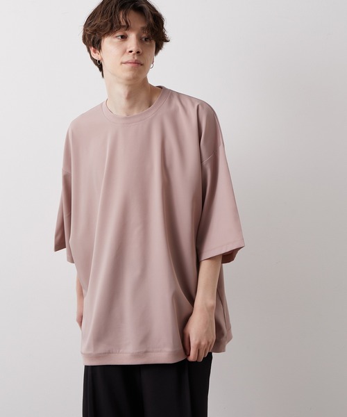 JUNRED（ジュンレッド）の「ライトスムースタッチS/Sプルオーバー（Tシャツ/カットソー・メンズ・ベージュ/ピンク/ブルー系その他4・S/M/L）」の4枚目の写真