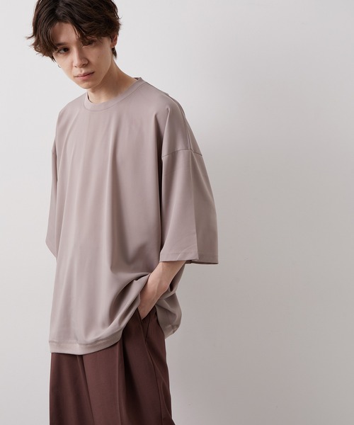 JUNRED（ジュンレッド）の「ライトスムースタッチS/Sプルオーバー（Tシャツ/カットソー・メンズ・ベージュ/ピンク/ブルー系その他4・S/M/L）」の16枚目の写真