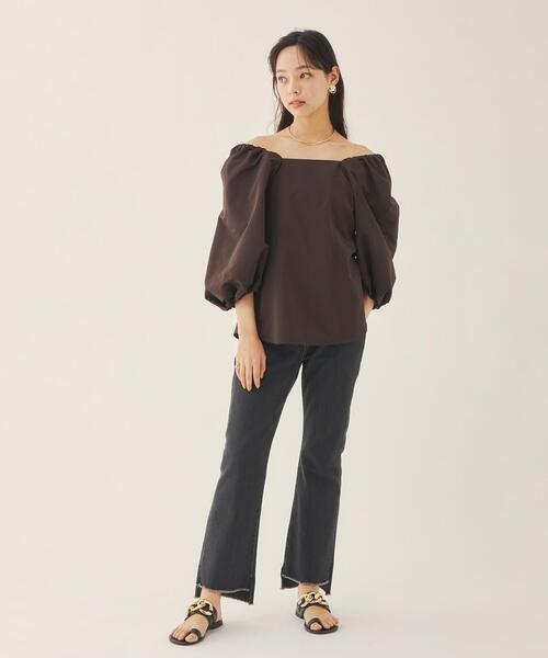 EMMEL REFINES(エメルリファインズ)の「<EMMEL REFINES(エメル リファインズ)>EM スキニー フレア デニム/ パンツ(デニムパンツ・レディース・ブラック/コバルトブルー・S/M/XS)」の21枚目の写真