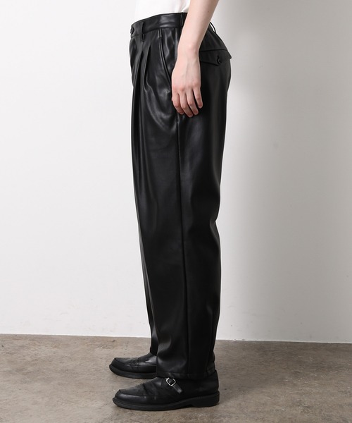 JUNRED（ジュンレッド）の「フェイクレザータックワイドパンツ（その他パンツ・メンズ・ブラック・S/M/L）」の21枚目の写真