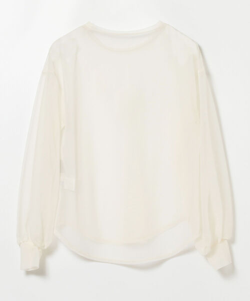 BEAMS LIGHTS（ビームスライツ）の「BEAMS LIGHTS / シアー パフ クルーネック ロングスリーブ ブラウス（シャツ/ブラウス・レディース・オフホワイト/ブルー系その他・ONE SIZE）」の13枚目の写真