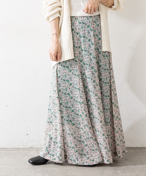 SHENERY(シーナリー)の「プリントフレアマキシスカート(スカート・レディース・グリーン/イエロー・36/38)」の18枚目の写真