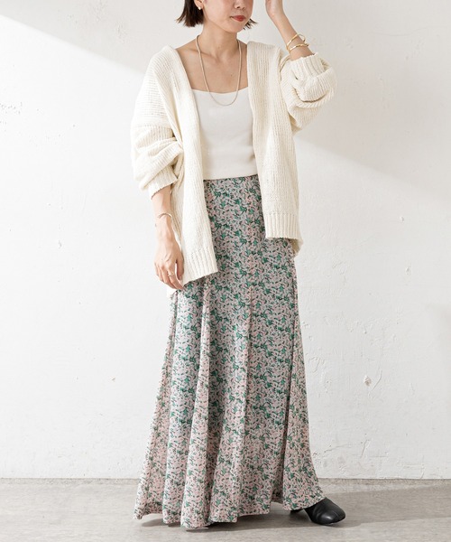 SHENERY(シーナリー)の「プリントフレアマキシスカート(スカート・レディース・グリーン/イエロー・36/38)」の14枚目の写真