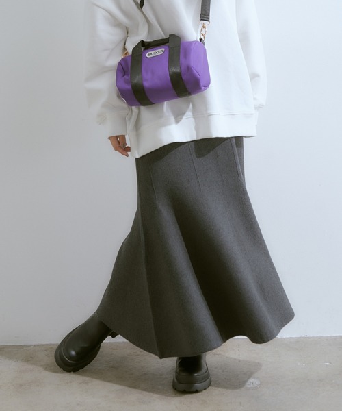 vis-`a-vis(ビサビ)の「【WEB限定】メリハリシルエットが女性らしい。ニットマーメイドスカート【セットアップ対応】(スカート・レディース・チャコールグレー/グリーン系その他/ブラウン系その他3・S/M)」の2枚目の写真