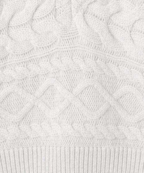 AEWEN MATOPH（イウエン マトフ）の「＜AEWEN MATOPH（イウエン マトフ）＞3G ケーブル Vネック ニットベスト（ニット/セーター・レディース・オフホワイト/ライトグレー・FREE）」の17枚目の写真