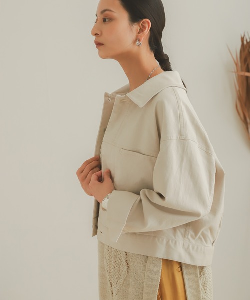 SENSE OF PLACE by URBAN RESEARCH（センスオブプレイスバイアーバンリサーチ）の「ワークジャケット（その他アウター・レディース・ブラック/カーキ/アイボリー・ONE）」の9枚目の写真