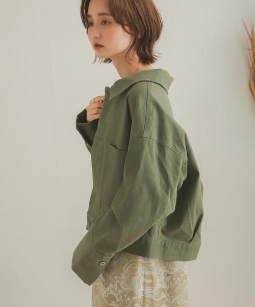 SENSE OF PLACE by URBAN RESEARCH（センスオブプレイスバイアーバンリサーチ）の「ワークジャケット（その他アウター・レディース・ブラック/カーキ/アイボリー・ONE）」の10枚目の写真