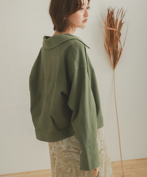 SENSE OF PLACE by URBAN RESEARCH（センスオブプレイスバイアーバンリサーチ）の「ワークジャケット（その他アウター・レディース・ブラック/カーキ/アイボリー・ONE）」の15枚目の写真