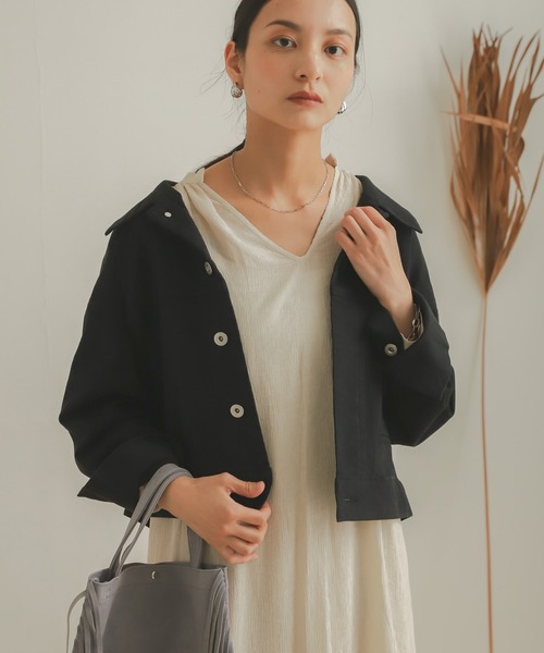 SENSE OF PLACE by URBAN RESEARCH（センスオブプレイスバイアーバンリサーチ）の「ワークジャケット（その他アウター・レディース・ブラック/カーキ/アイボリー・ONE）」の11枚目の写真