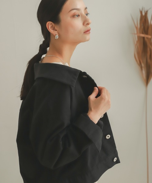 SENSE OF PLACE by URBAN RESEARCH（センスオブプレイスバイアーバンリサーチ）の「ワークジャケット（その他アウター・レディース・ブラック/カーキ/アイボリー・ONE）」の16枚目の写真