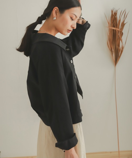 SENSE OF PLACE by URBAN RESEARCH（センスオブプレイスバイアーバンリサーチ）の「ワークジャケット（その他アウター・レディース・ブラック/カーキ/アイボリー・ONE）」の20枚目の写真