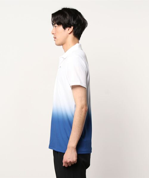 ゴルフ RIJOUME グラデーションプリント半袖シャツ メンズ ウェア 父の日 シャツ ポロシャツ ゴルフ スポーツ