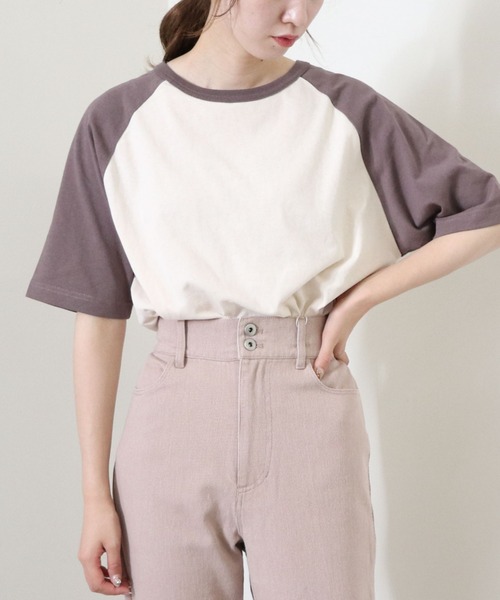 archives(アルシーヴ)の「【入荷禁止】配色ラグランT(Tシャツ/カットソー・レディース・チャコールグレー/モカ/ブルー・MEDIUM)」の6枚目の写真