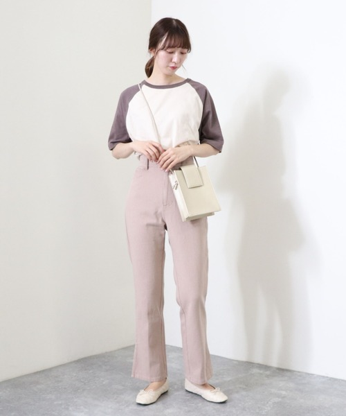 archives(アルシーヴ)の「【入荷禁止】配色ラグランT(Tシャツ/カットソー・レディース・チャコールグレー/モカ/ブルー・MEDIUM)」の7枚目の写真