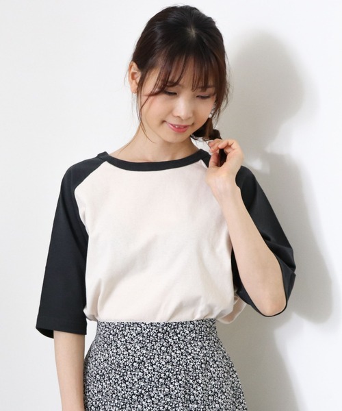 archives(アルシーヴ)の「【入荷禁止】配色ラグランT(Tシャツ/カットソー・レディース・チャコールグレー/モカ/ブルー・MEDIUM)」の9枚目の写真