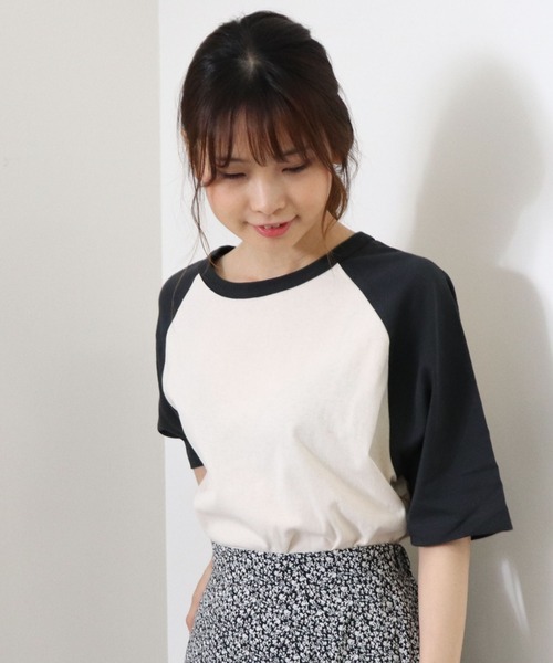 archives(アルシーヴ)の「【入荷禁止】配色ラグランT(Tシャツ/カットソー・レディース・チャコールグレー/モカ/ブルー・MEDIUM)」の8枚目の写真