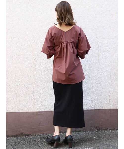 MURUA（ムルーア）の「カシュクールベルトブラウス（シャツ/ブラウス・レディース・ブラック/ブラウン/ベージュ・FREE）」の7枚目の写真