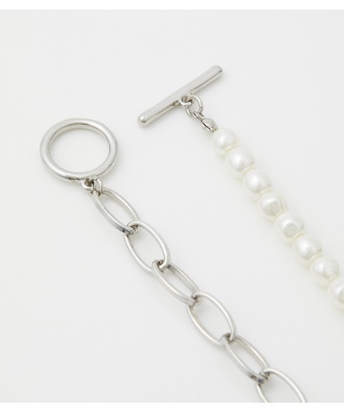 AZUL by moussy（アズールバイマウジー）の「FAUX PEARL×CHAIN NECKLACE/フェイクパール×チェーンネックレス（ネックレス・レディース・ゴールド系その他/シルバー・FREE）」の14枚目の写真