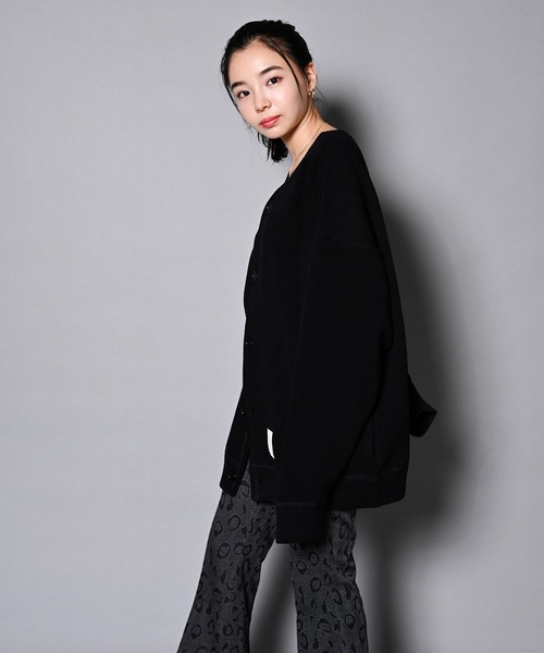 JACKROSE（ジャックローズ）の「JE-ワッフル編み・カットカーディガン（カーディガン/ボレロ・メンズ・ブラック/ライトベージュ/カーキ・M/L）」の10枚目の写真