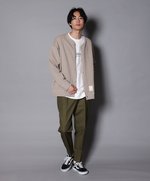 JACKROSE（ジャックローズ）の「JE-ワッフル編み・カットカーディガン（カーディガン/ボレロ・メンズ・ブラック/ライトベージュ/カーキ・M/L）」の11枚目の写真