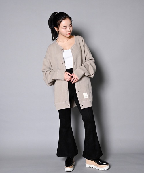 JACKROSE（ジャックローズ）の「JE-ワッフル編み・カットカーディガン（カーディガン/ボレロ・メンズ・ブラック/ライトベージュ/カーキ・M/L）」の6枚目の写真