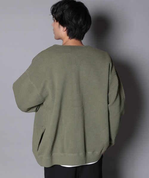 JACKROSE（ジャックローズ）の「JE-ワッフル編み・カットカーディガン（カーディガン/ボレロ・メンズ・ブラック/ライトベージュ/カーキ・M/L）」の21枚目の写真