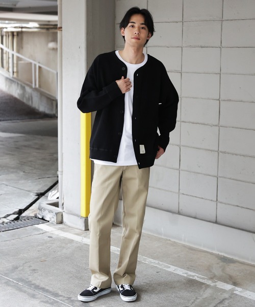 JACKROSE（ジャックローズ）の「JE-ワッフル編み・カットカーディガン（カーディガン/ボレロ・メンズ・ブラック/ライトベージュ/カーキ・M/L）」の8枚目の写真