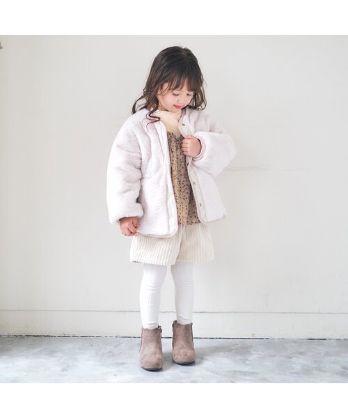 apres les cours（アプレレクール）の「お花柄ドッキングトップス（Tシャツ/カットソー・キッズ・ブルー/クリーム/キナリ・90/100/110/120/80/130/140）」の11枚目の写真