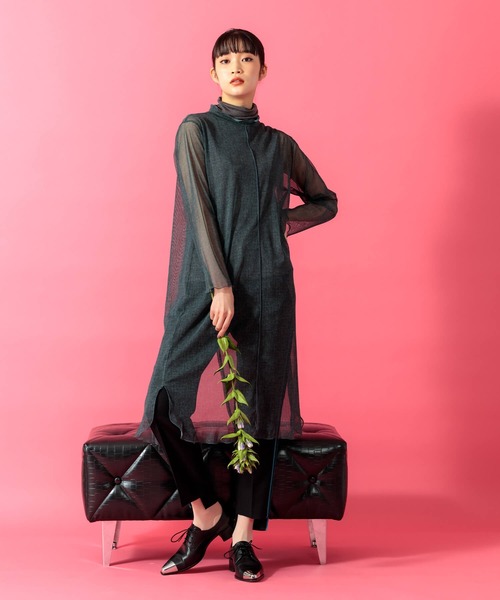 Anside(アンサイド)の「メランジパワーチュニックプルオーバー(チュニック・レディース・チャコールグレー/ブラウン・M)」の9枚目の写真