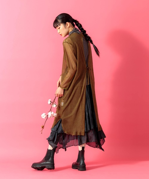 Anside(アンサイド)の「メランジパワーチュニックプルオーバー(チュニック・レディース・チャコールグレー/ブラウン・M)」の10枚目の写真