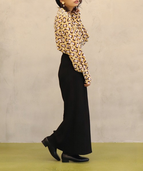 BKhome（ビーケーホーム）の「レトロプリントブラウス（シャツ/ブラウス・レディース・ベージュ/イエロー・FREE）」の11枚目の写真