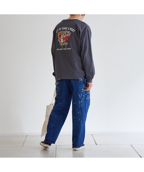 CPCM(シーピーシーエム)の「バックDINER刺繍ロンT(Tシャツ/カットソー・メンズ・チャコールグレー/ホワイト/ピンク・LARGE/MEDIUM)」の8枚目の写真