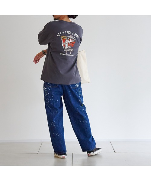 CPCM(シーピーシーエム)の「バックDINER刺繍ロンT(Tシャツ/カットソー・メンズ・チャコールグレー/ホワイト/ピンク・LARGE/MEDIUM)」の10枚目の写真